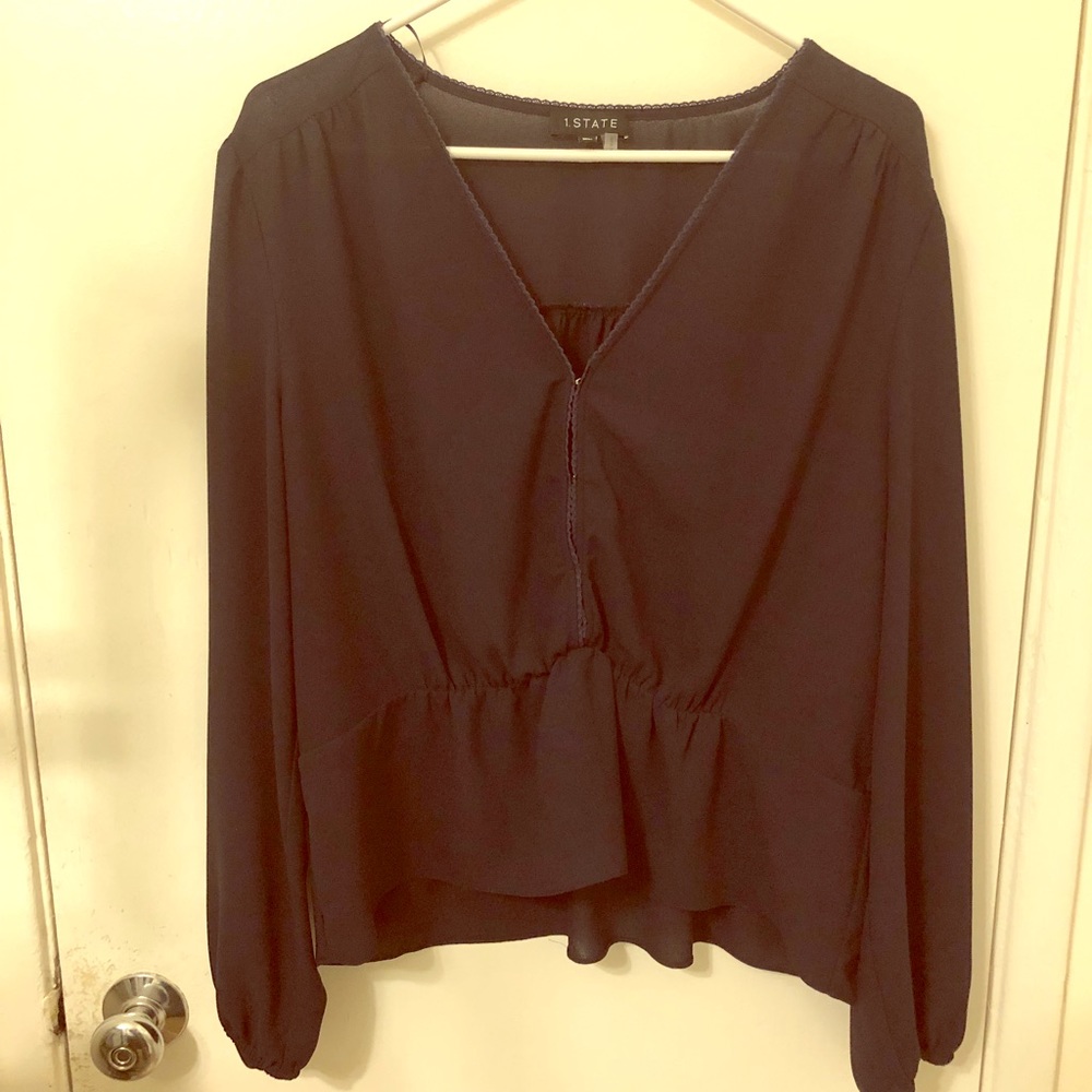 1. SLATE blue blouse